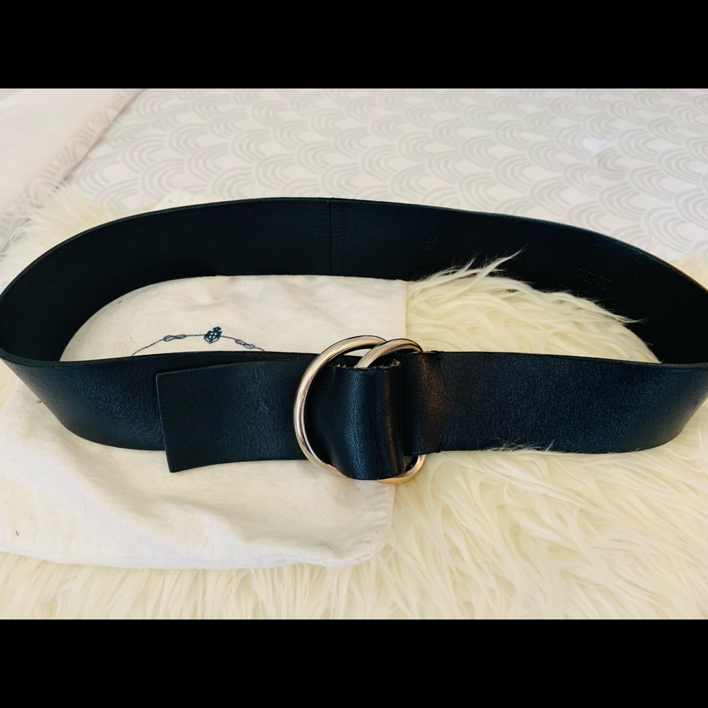 Prada black leather belt